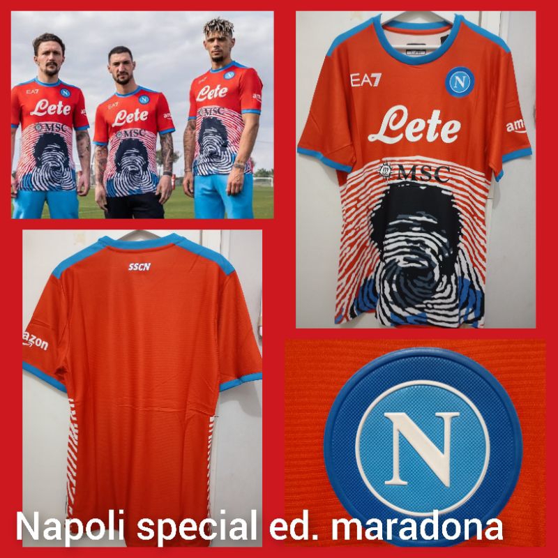 JERSEY NAPOLI SPECIAL EDITION MARADONA MERAH PLAYER ISSUE