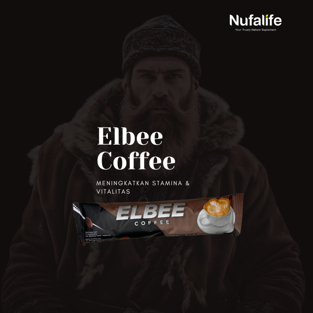 ELBEE COFFEE 100% ASLI, KOPI STAMINA, KOPI VITALITAS, BPOM CERTIFIED, HALAL CERTIFIED, 1 Sachet