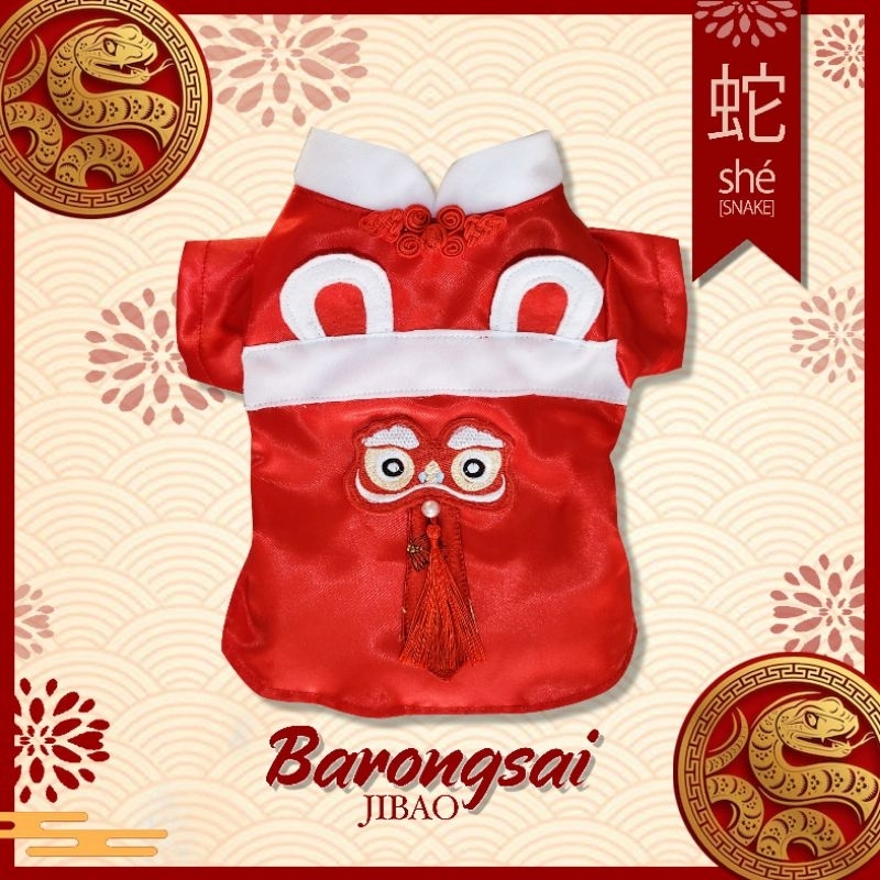 baju anjing baju kucing tipe BARONGSAI JIBAO CNY IMLEK