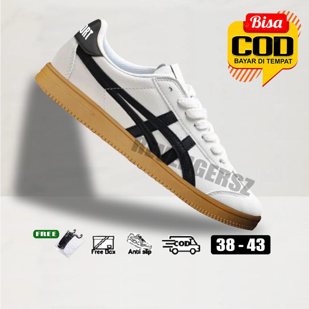 (Free Kaos Kaki) Sepatu Pria Sneakers Unisex Sepatu Onitsuka Tiger 66 R_BOK 02 casual Slip On 38-43 