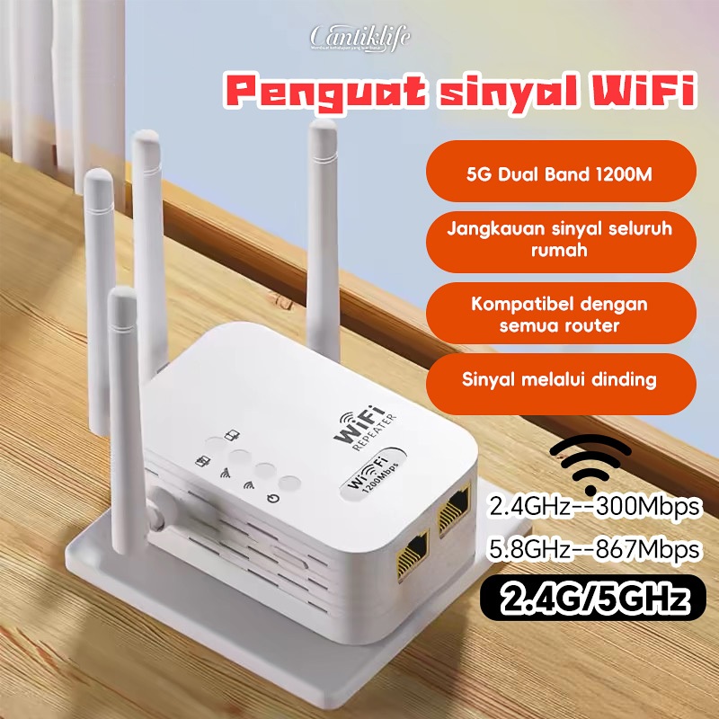 WIFI Repeater 300Mbps WIFI Extender 1200Mbps Access Point Wireless Penguat Sinyal Amplifier Wireless