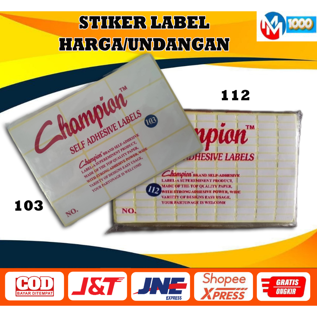 

STIKER LABEL HARGA & UNDANGAN (103 & 112)