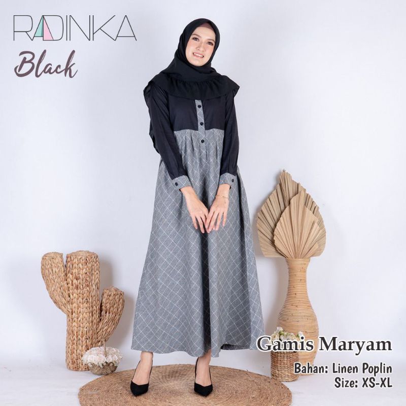 Gamis maryam simpel elegan dan nyaman dipakai by radinka