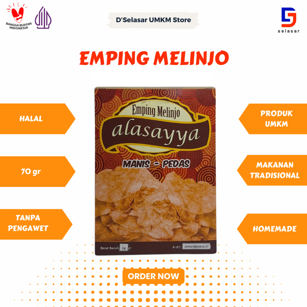 

Alasayya Keripik emping melinjo manis - pedas