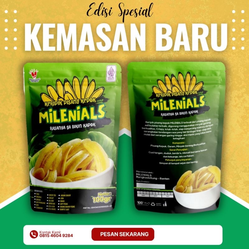 

keripik pisang kepok millenials