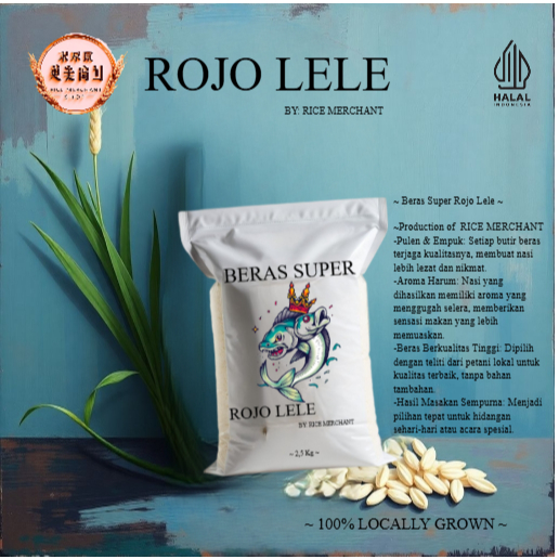 

Beras Super Rojo Lele 2.5Kg – Pulen, Harum & Berkualitas | Beras Premium Pilihan