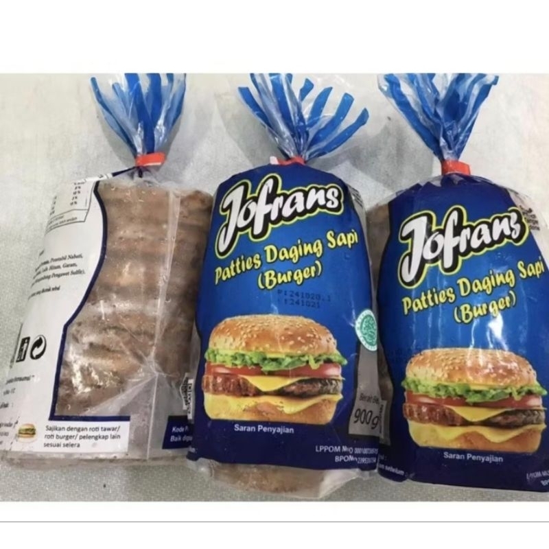 

Jofrans Patties Daging Sapi (Burger) 900gr isi 15pcs