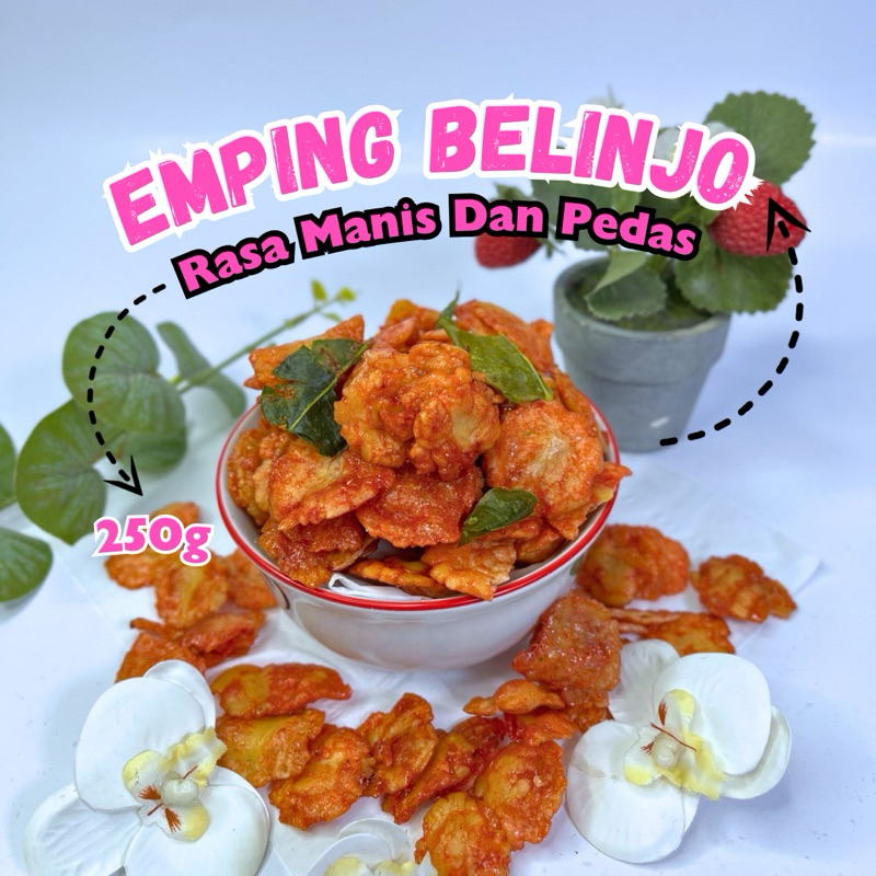 

snack kiloan emping melinjo belinjo pedas manis 250gram | jajanan jadul | makanan ringan murah