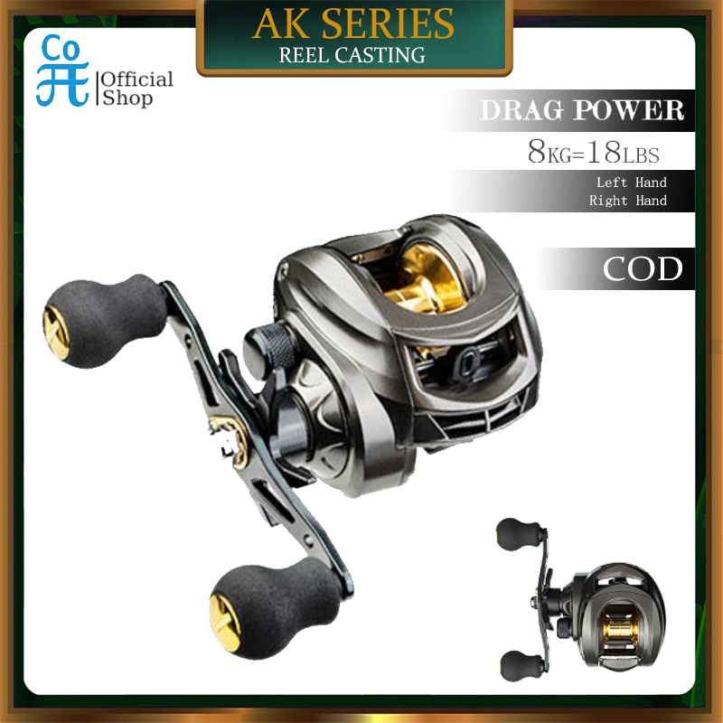 COD Reel BC | Reel Murah | HANDLE KIRI Baitcasting Reel / Penggulung Senar Pancing Tangan Kanan / Ki