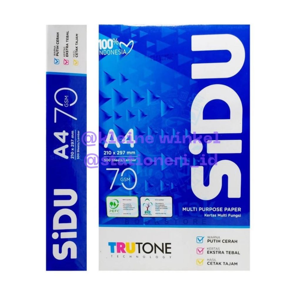 

HVS A4 70 Gram SiDu (Sinar Dunia)