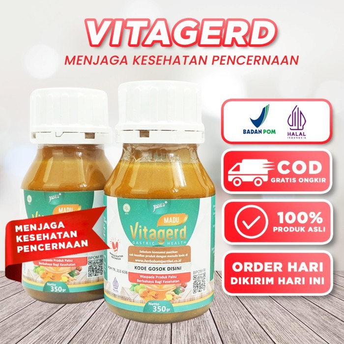 

Madu Vitagerd Herbal Gerd Asam Lambung Maag Kronis Sakit Perut Vitamin Imun