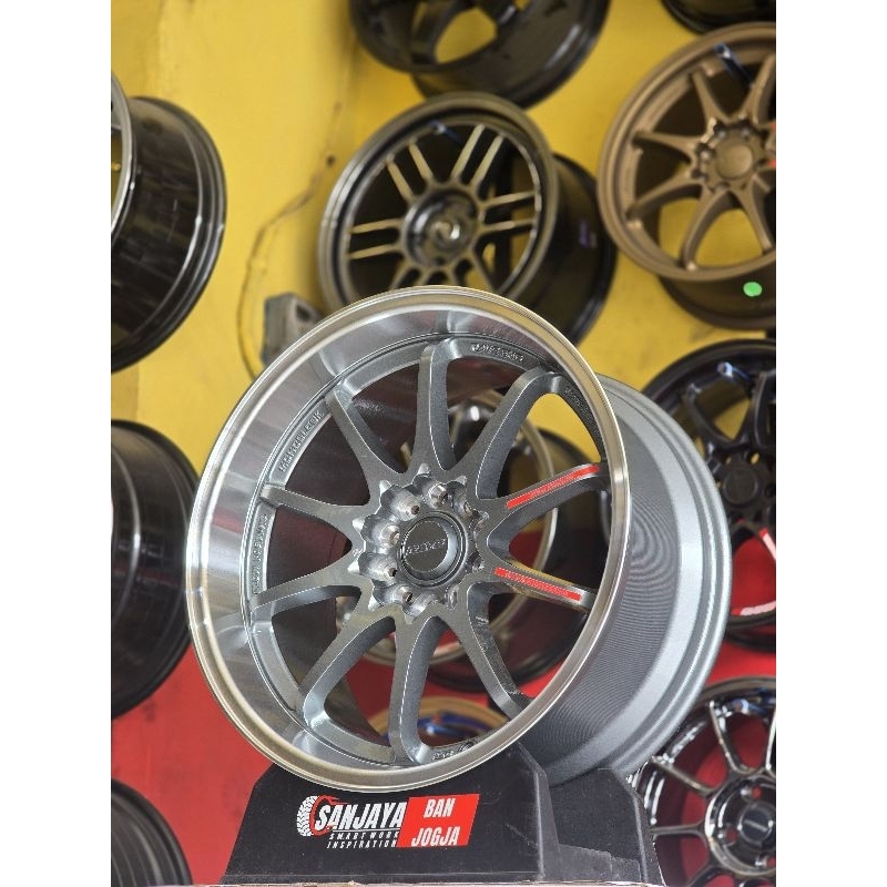Velg CE28 Gunmetal Polish R18 Lebar 9.5 Kondisi baru