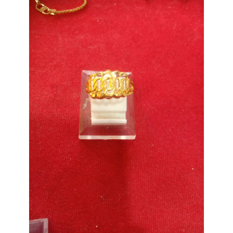 cincin ukir rantai emas16k/700