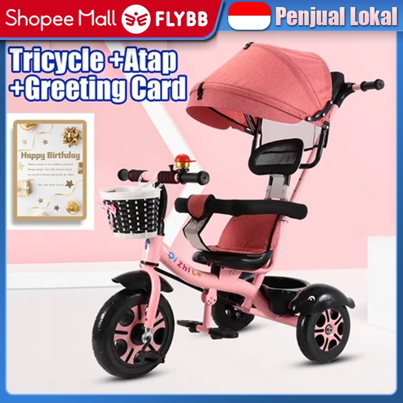 FLYBB  Sepeda roda tiga anak 1 tahun sepeda roda 3 bayi  tricycle  anak sepeda anak roda 3 stroller