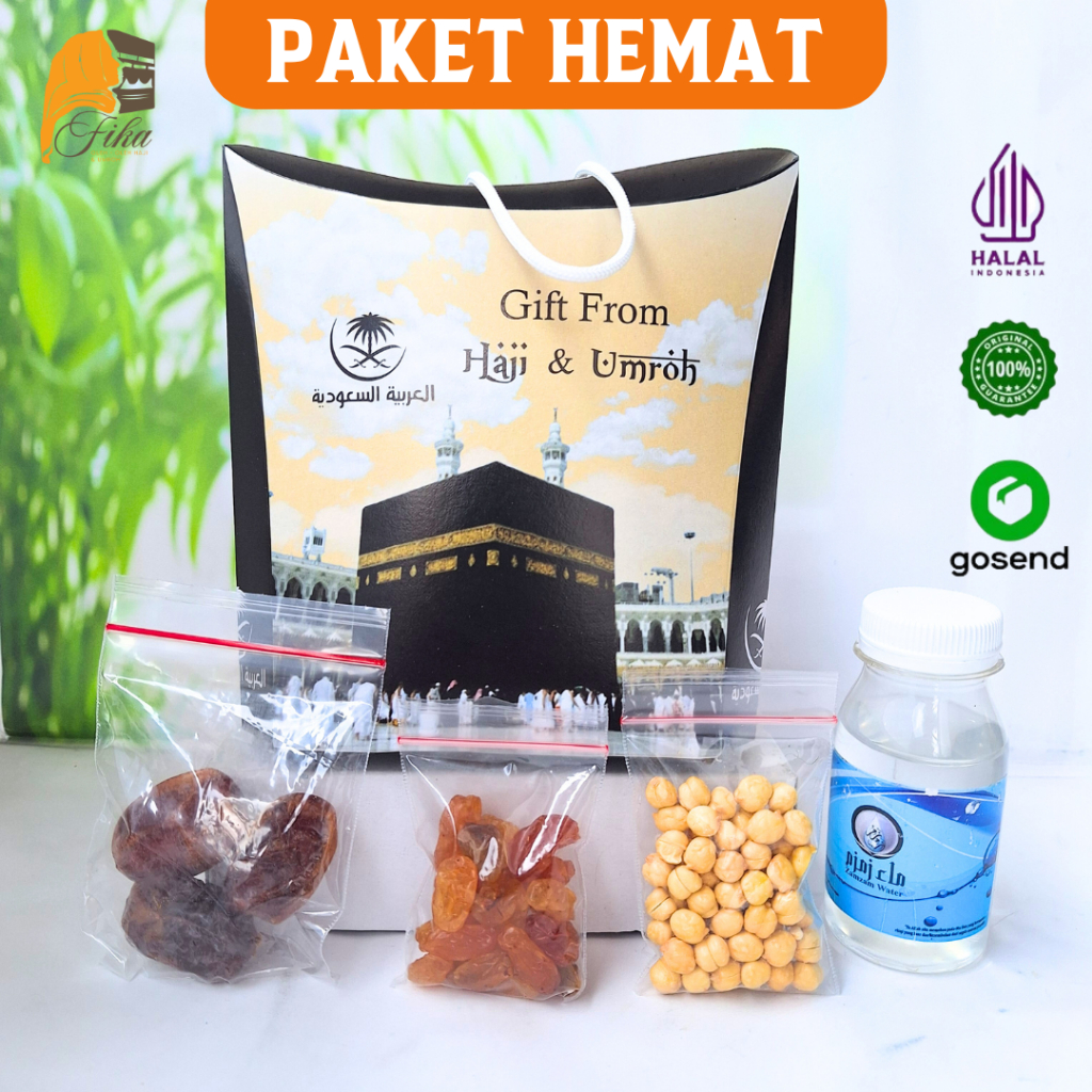 

Paket Oleh Oleh Haji dan Umroh Gift Hampers Air Zam Zam Original Kemasan Tali Teng-teng