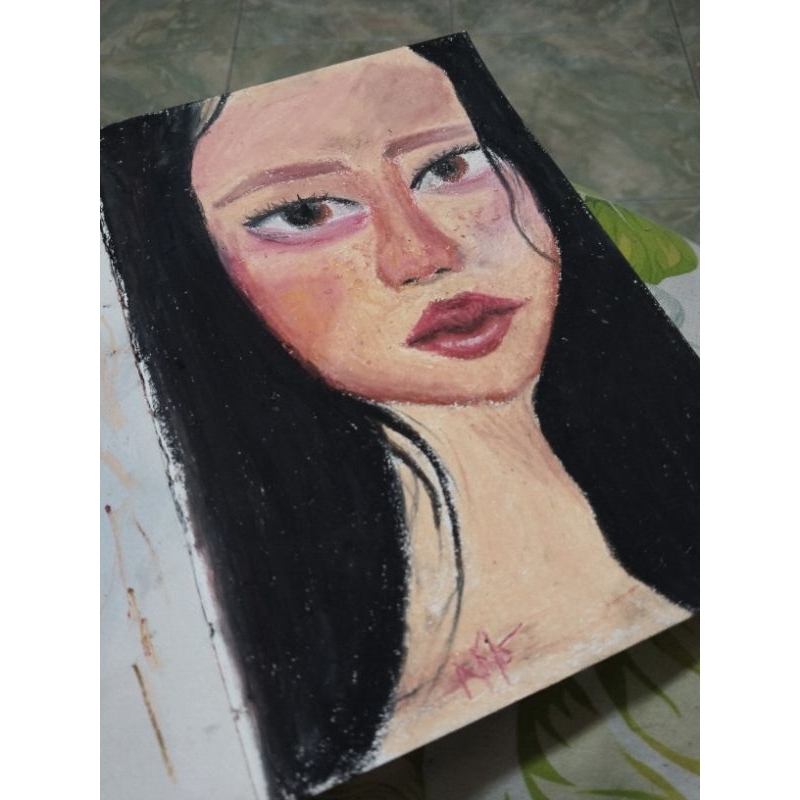 

Gambar manusia menggunakan oil pastel kertas A5