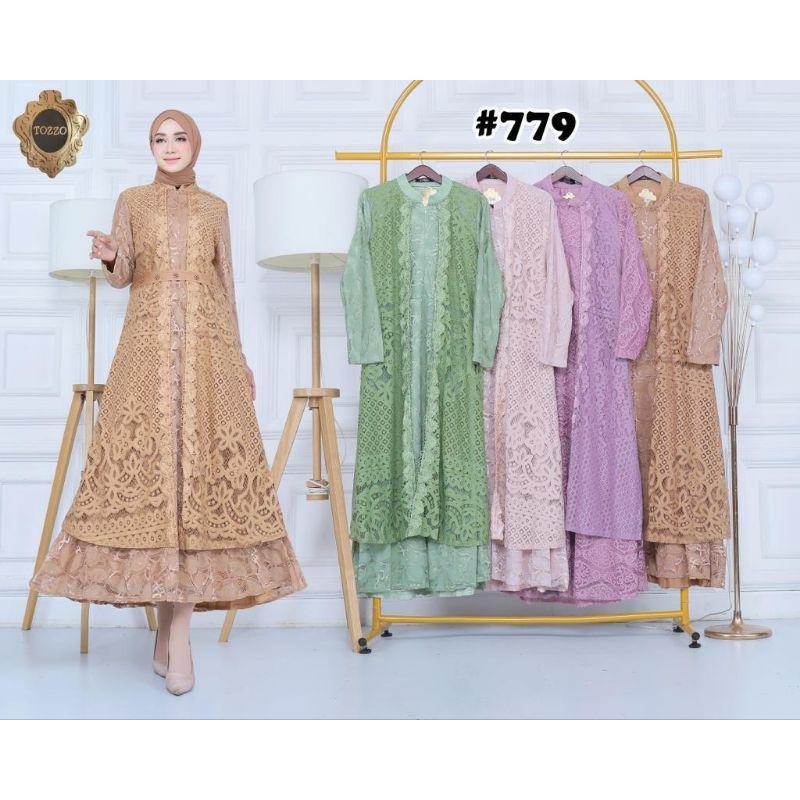 Obral SALE Gaun Pesta Brukat Import Tozzo
