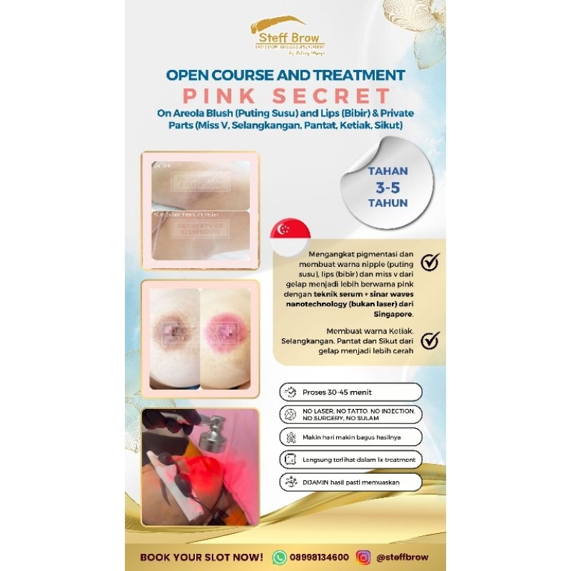 Pink Secret untuk Bibir Puting Susu Miss V Ketiak Selangkangan Body Whitening