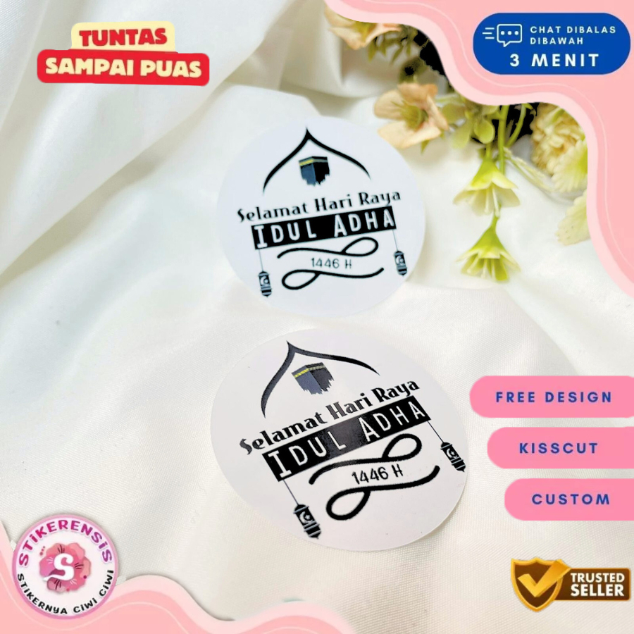 

9-15 Stikerensis Stiker Idul Adha Qurban Sticker Label Lebaran Haji Bulat Free Desain Uk.Besar Murah