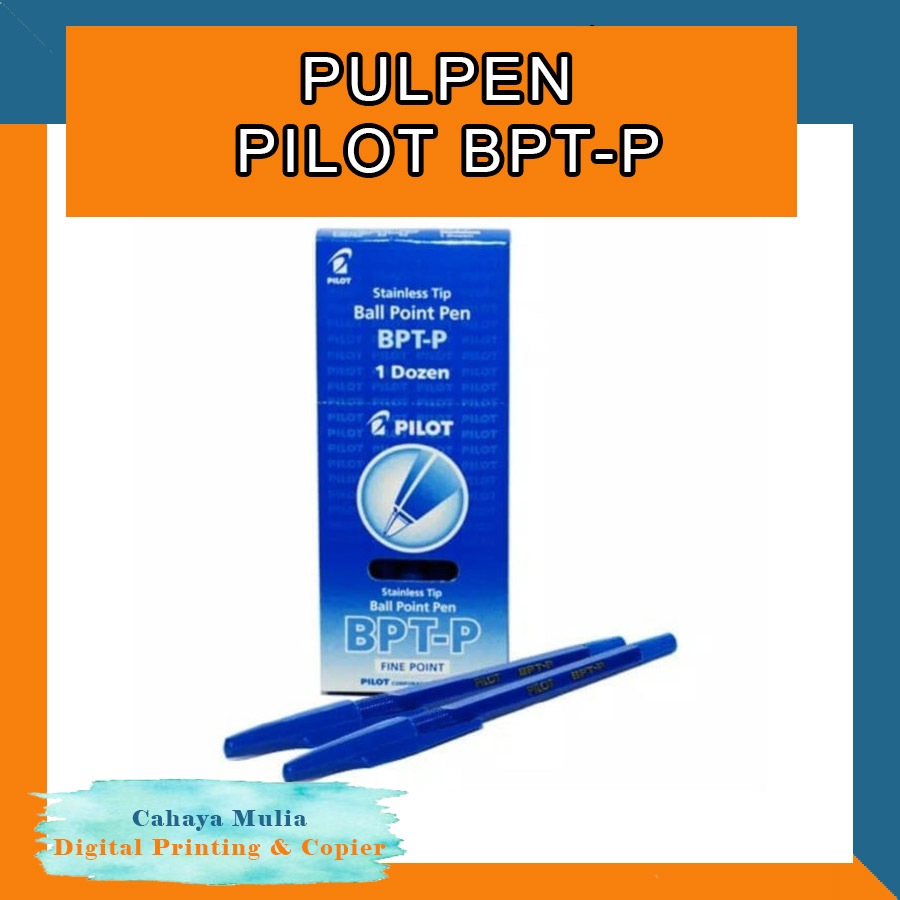 

Pilot Pen Ballpoint BPT-P / Pulpen Pilot BPTP HITAM / BIRU BPT - Biru