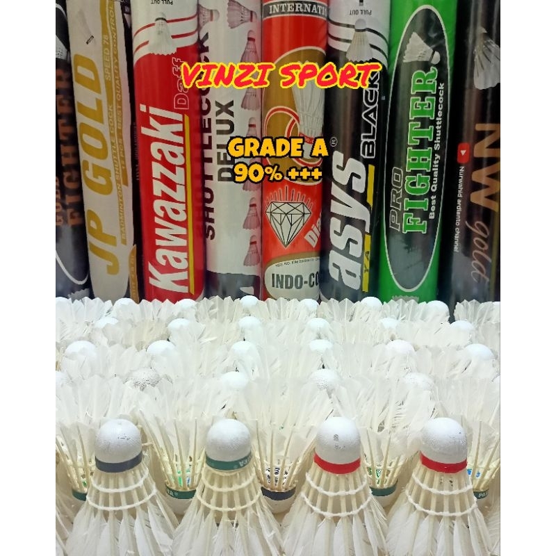 READY STOCK  Shuttlecock / Kok Bulutangkis Bekas GRADE A (90% +++) || Kok Bekas Bulutangkis Berkuali