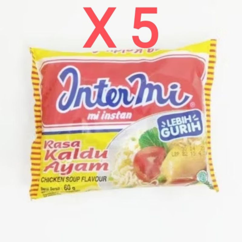 

Intermi Intermie Mie Instan Rasa Kaldu Ayam 5 pcs - chicken soup flavour - indomie kuah