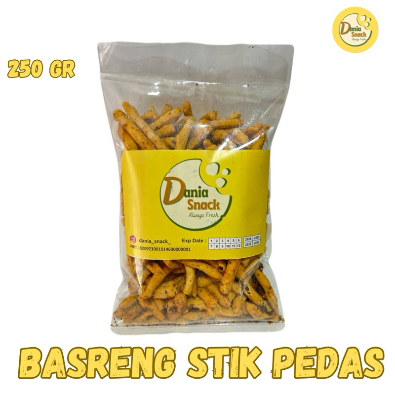 

SNACK/CEMILAN BASRENG STIK PEDAS [250gram] PEDAS DAUN JERUK GURIH RENYAH