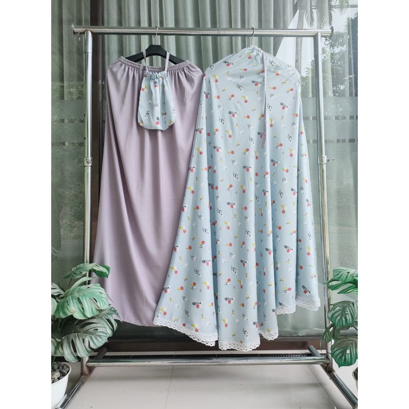 MUKENA MURAH MOTIF MELATI BAHAN RAYON KBI PREMIUM