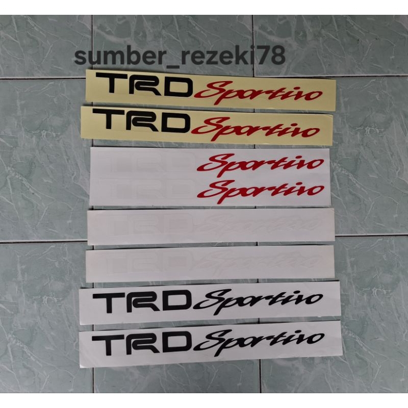 sticker stiker TRD Sportivo Fortuner dan rush new/stiker TRD Sportivo warna hitam merah/putih merah/