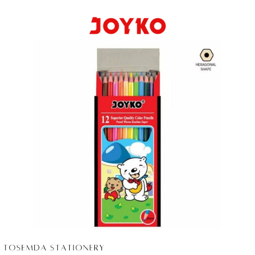 

Color Pencils Pensil Warna Joyko CP- 12 / PB / 1 Set - isi 12 warna
