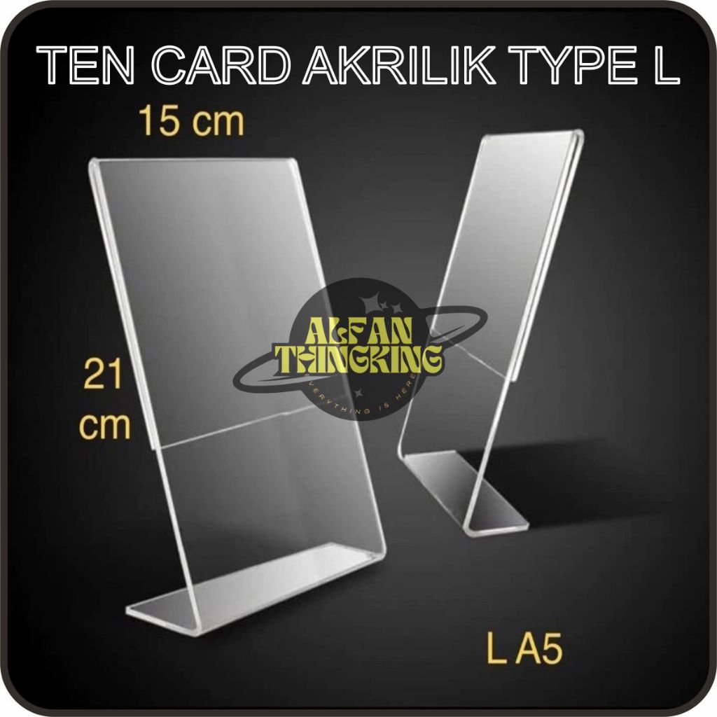 TEMPAT BROSUR AKRILIK QRIS TEN CARD A5 TYPE L