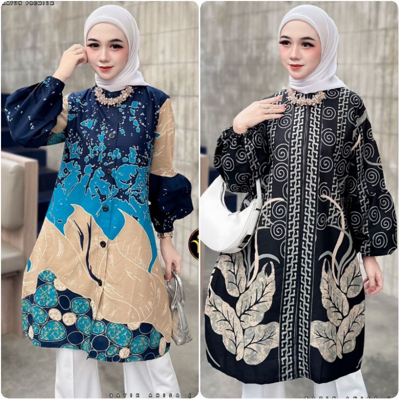 Tunik Batik Couple | Tunik Couple Motif Batu | Tunik Batik Wanita | Atasan Batik Wanita | Baju Batik