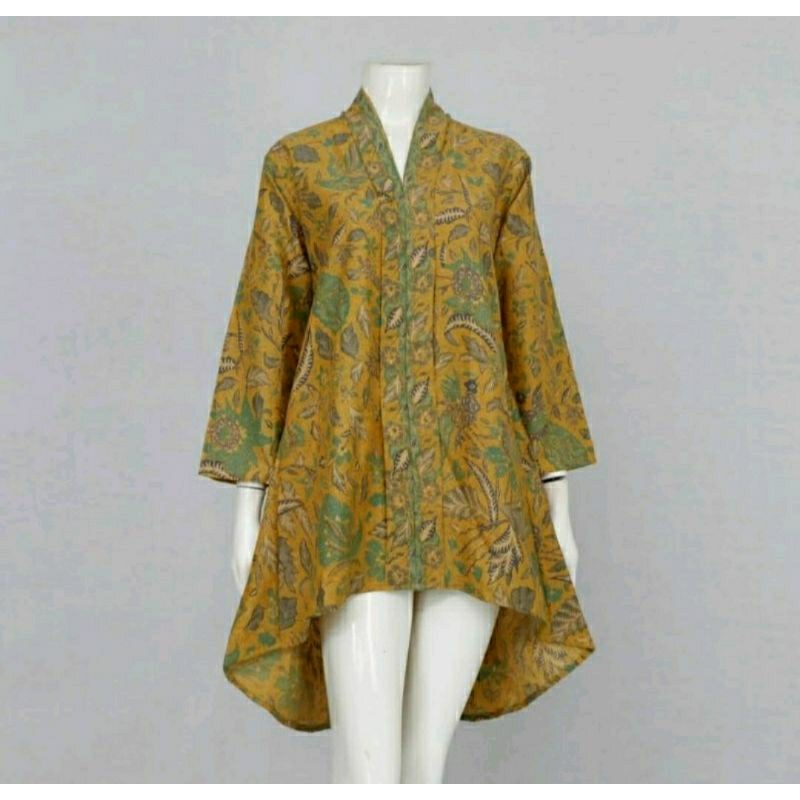 tys blouse atasan batik wanita motif tiga neger