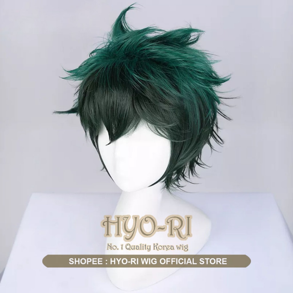 HYO-RI WIG : MIDORIYA IZUKU WIG DEKU WIG IZUKU MIDORIYA WIG COSPLAY ANIME BOKU NO HERO ACADEMIA WIG 