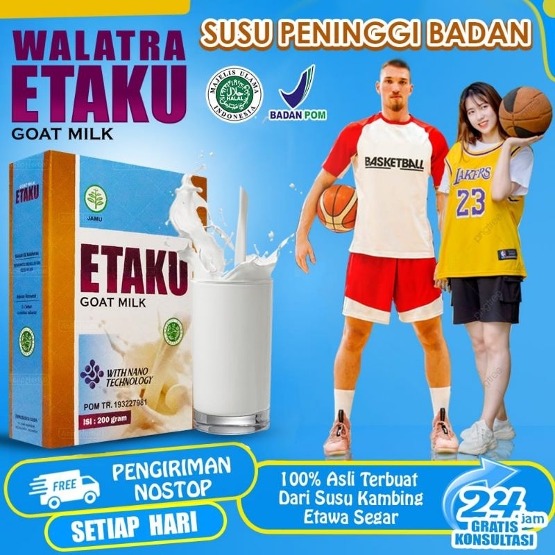 

PROMO KHUSUS HARI INI !! Etaku Goat Milk Susu Kambing Bubuk Asli Original With Nano Technology Premium Penuh Nutrisi