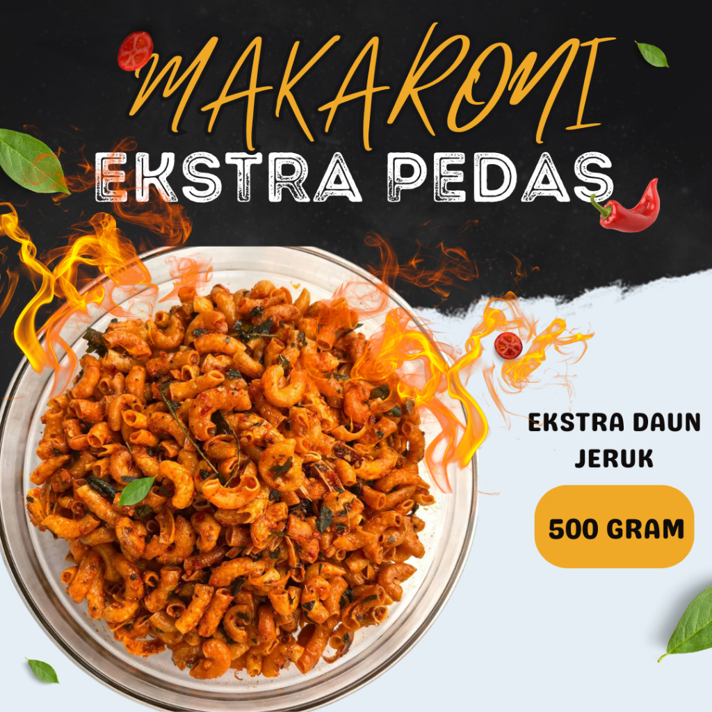 

Makaroni Ekstra Pedas Daun Jeruk 500 Gram
