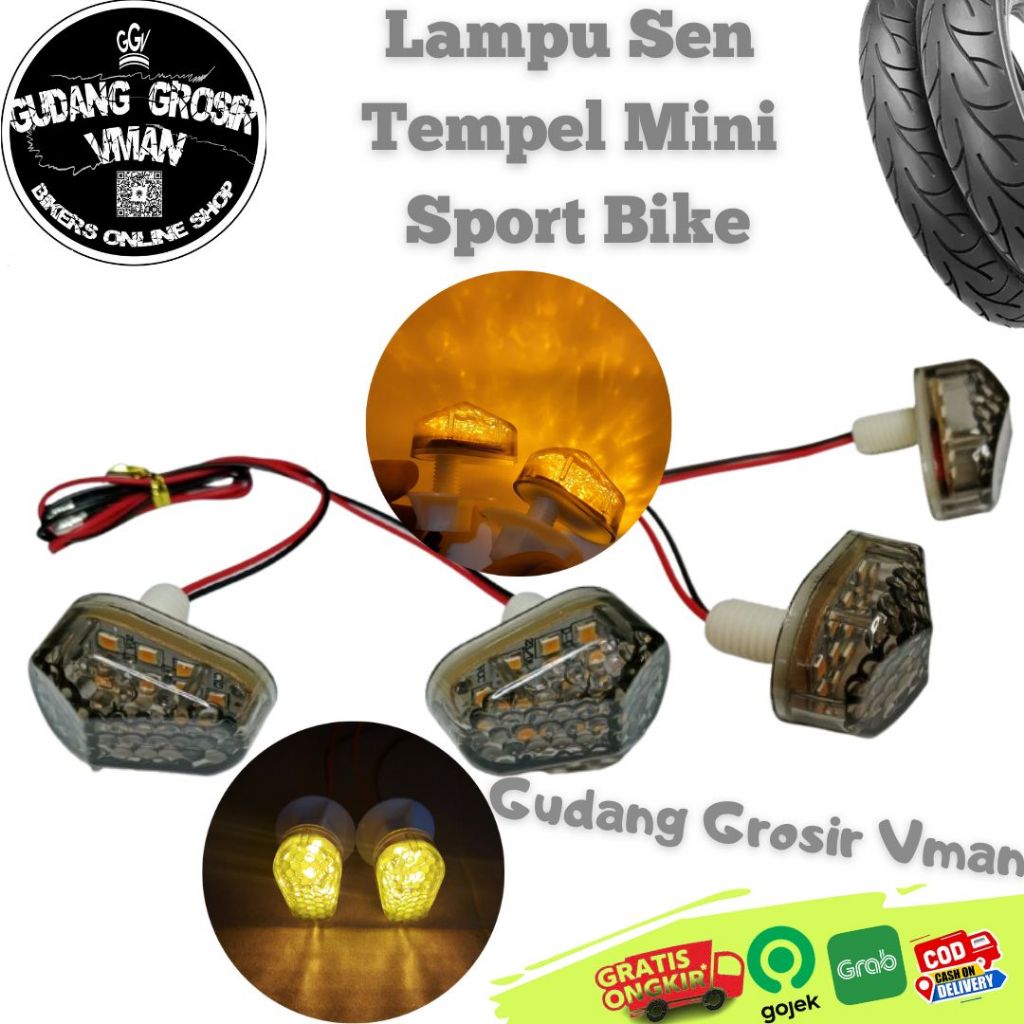 Lampu Sein Sen LED Tempel Sen Tanam Mini CBR R25 R6 R1 R15 V3 R15 V4 Cristal Light