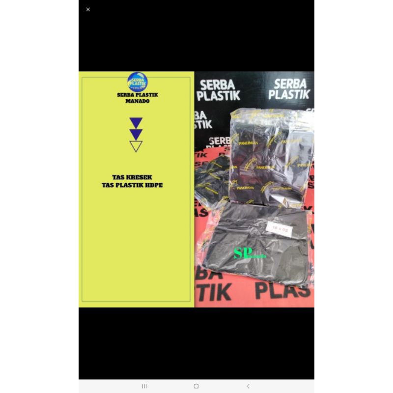 Tas plastik/Kantong Plastik HDPE (tebal 02) Hitam