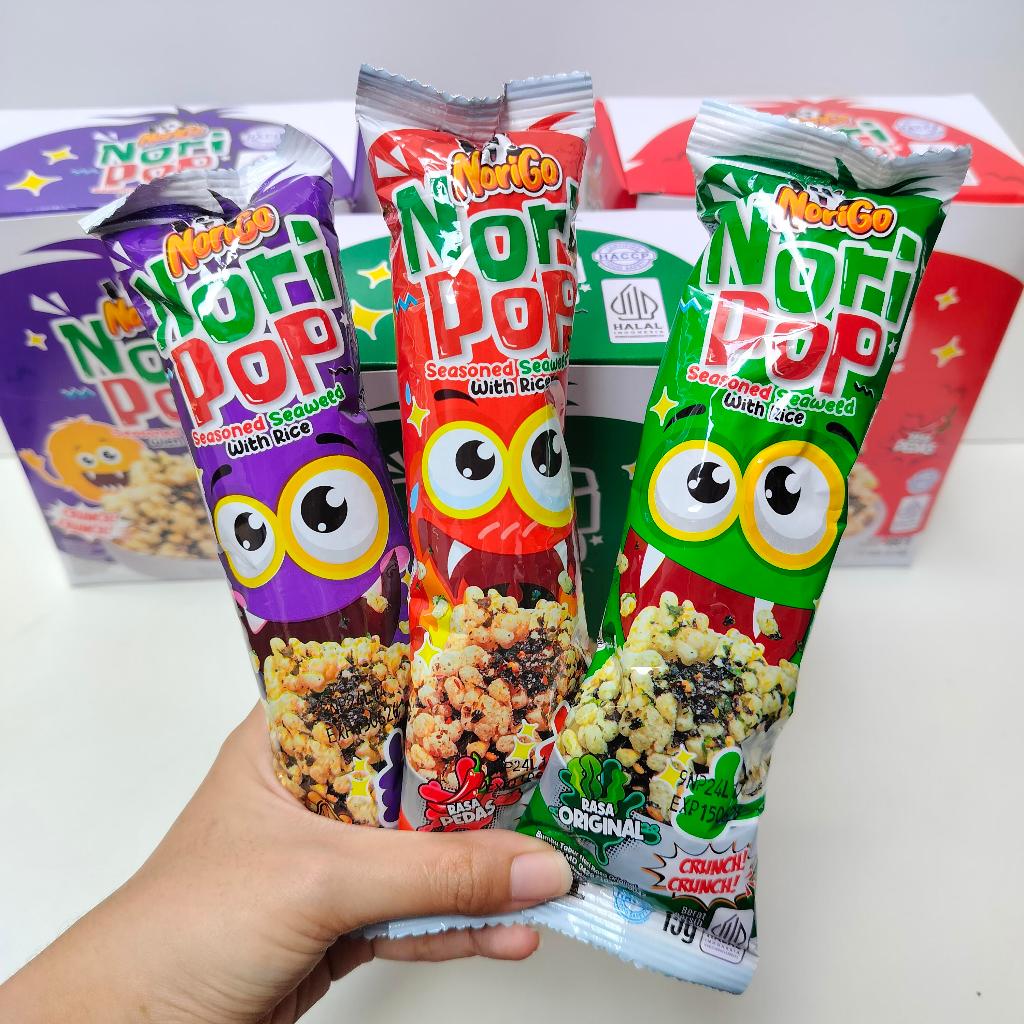 

[1 DUS ISI 5 BOX] Norigo Nori Pop Seasoned Seaweed With Rice