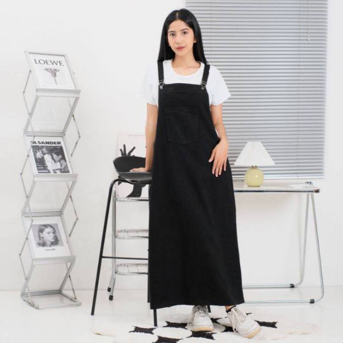 Overall Jumpsuit Bahan Jeans Wanita model pocket Overall denim wanita Jumpsuit Overall Jeans Rok Pan