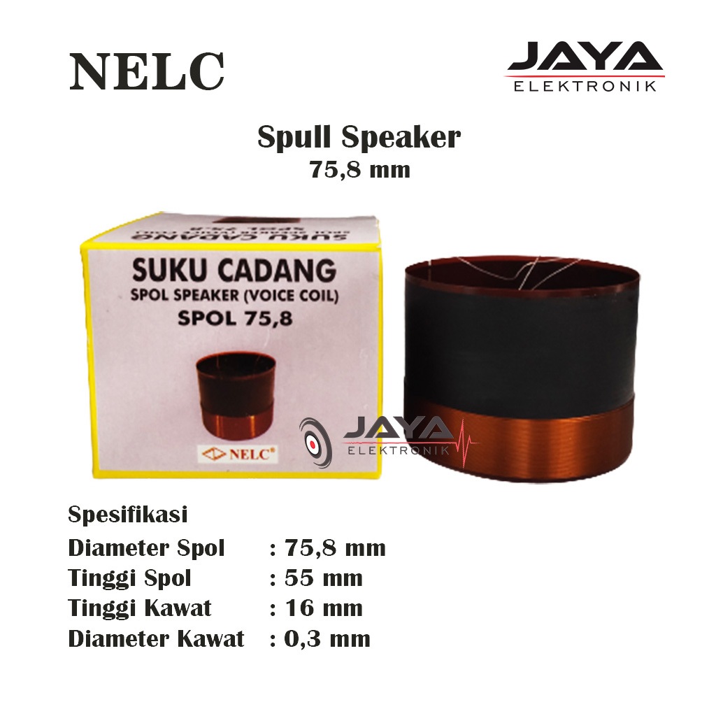 Spull Speaker 75,8 mm NELC Spul Spol Speaker Voice Coil 75,8 mm NELC