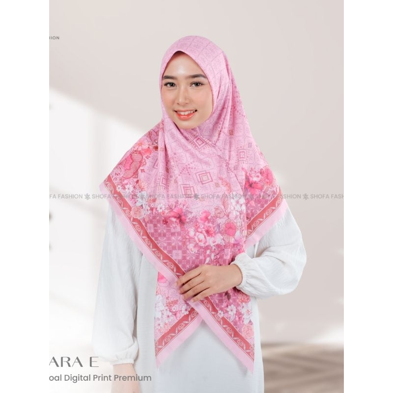 Hijab Segi Empat Motif Bunga Jumbo Sar'i 130 x 130