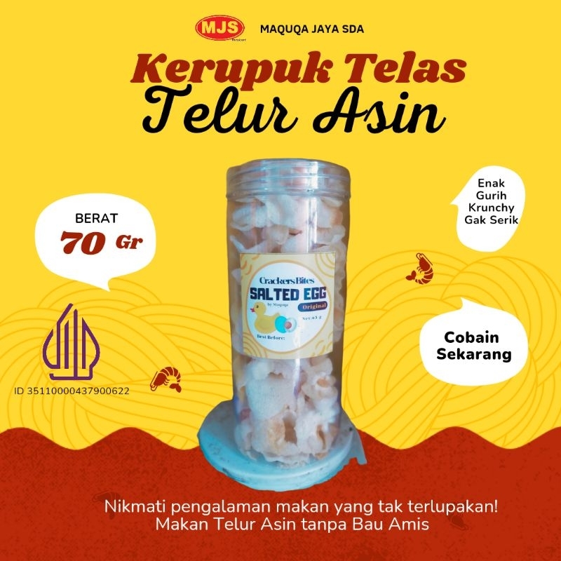 

Kerupuk Telur Asin Matang 70 g