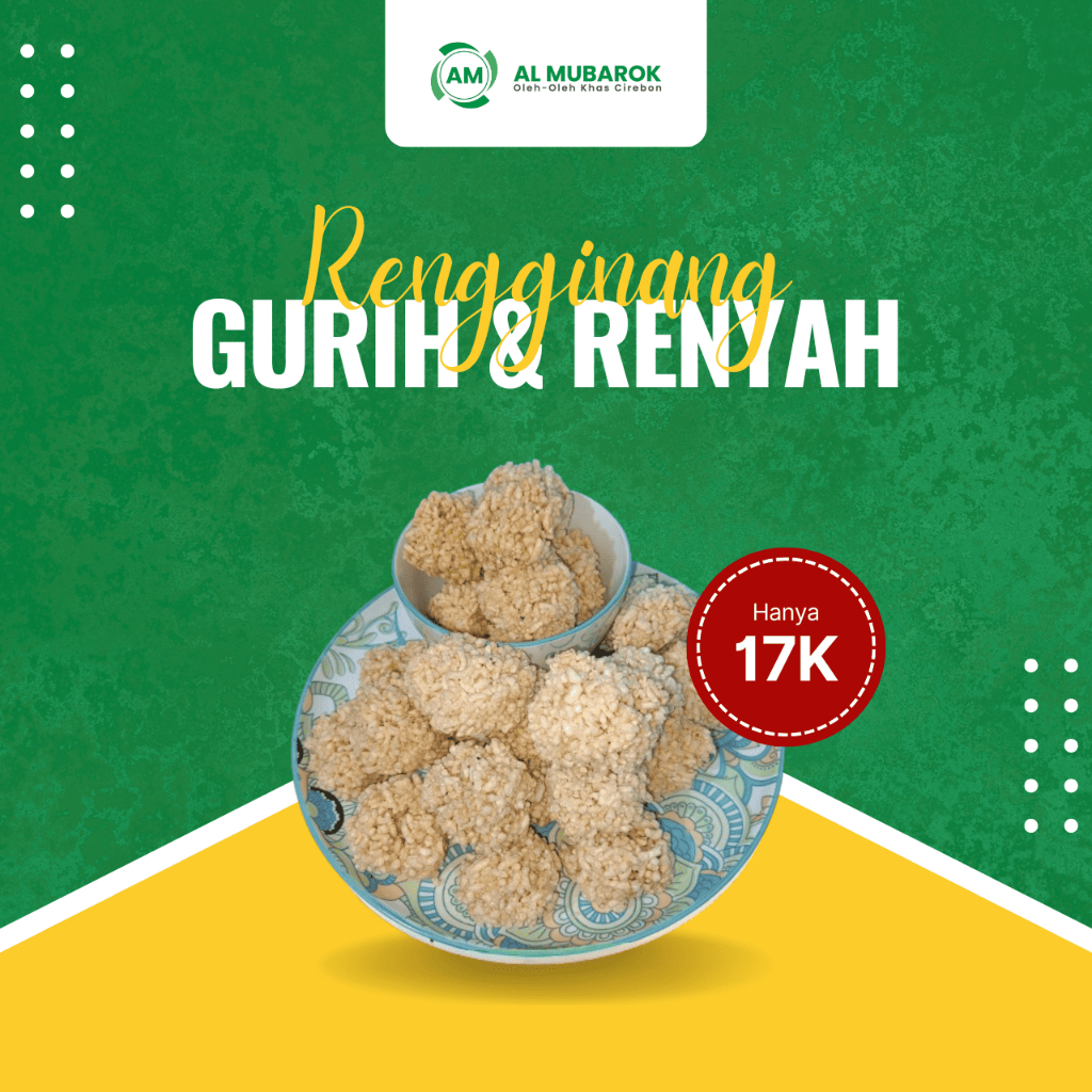 

Rengginang Renyah Enak Gurih – Camilan Khas Cirebon, 250gr, 500gr, 1Kg, dan 2Kg