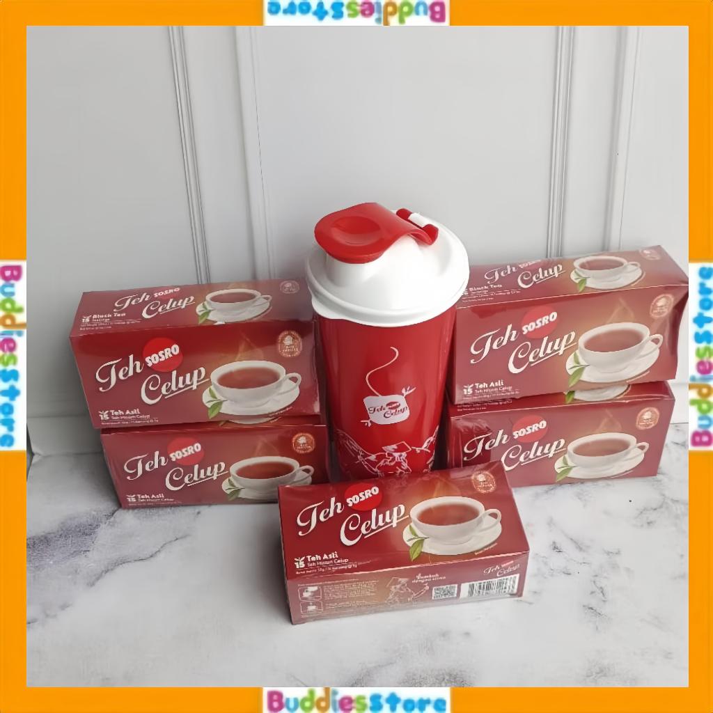 

[COD] PAKET TEH CELUP SOSRO 5 BOX FREE BOTOL MINUM / PAKET TEH CELUP