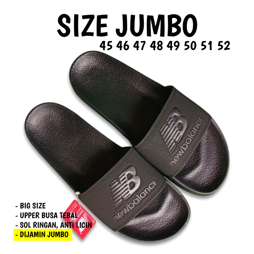 Promo Sandal SIZE 45 46 47 48 49 50 Sandal Pria Ukuran Jumbo Slip On Flip Flop Original Kualitas Imp