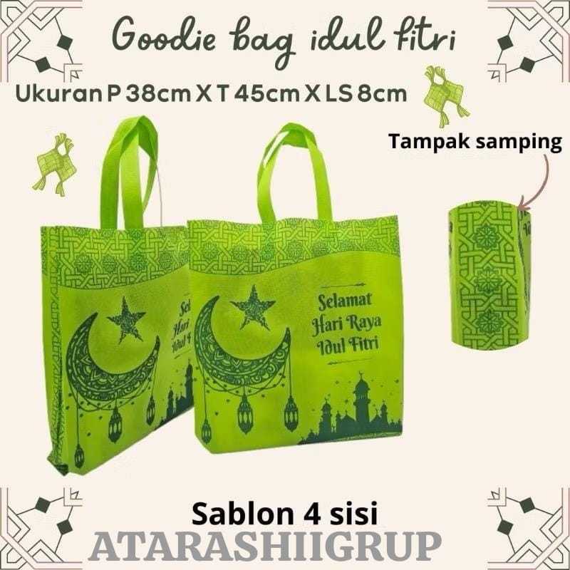 

(12 pcs) goodie bag TAS IDUL FITRI LEBARAN 2025 Besar 38x45x10 cm sedang 30x40x10 cm bingkisan idul fitri