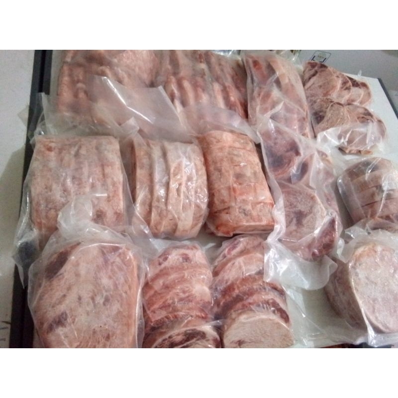 

Aneka Steak Rib Eye, Tenderloin, Sirloin 1 kg/5 potong