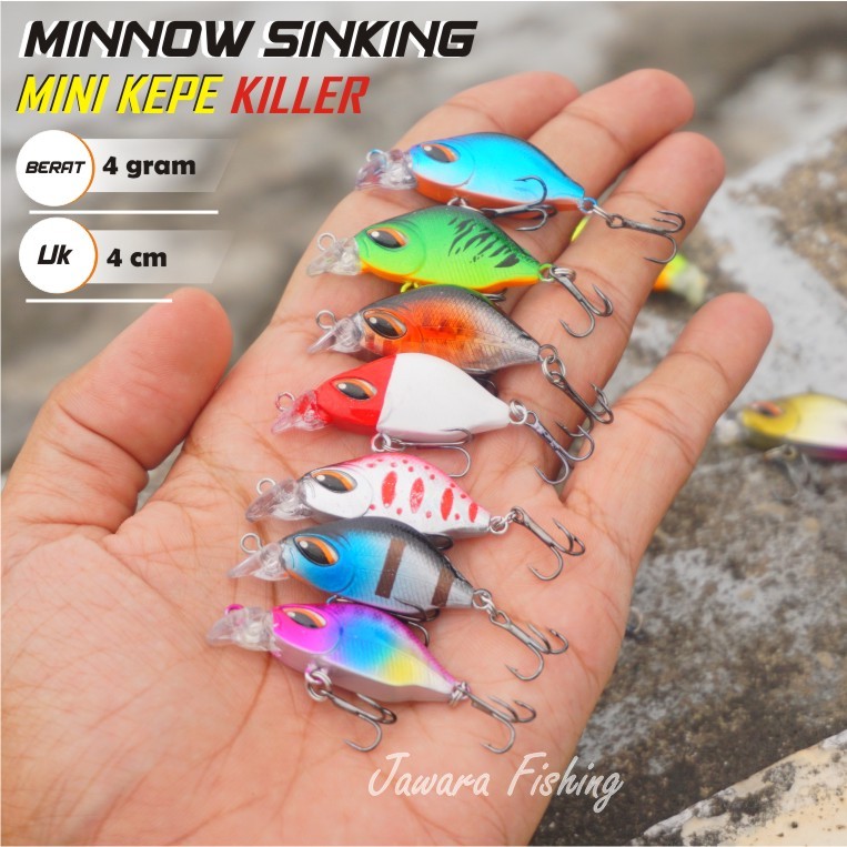 TINY MINNOW SINKING TYPE MINI KEPE 4 cm | 4 gr Umpan Ultralight casting