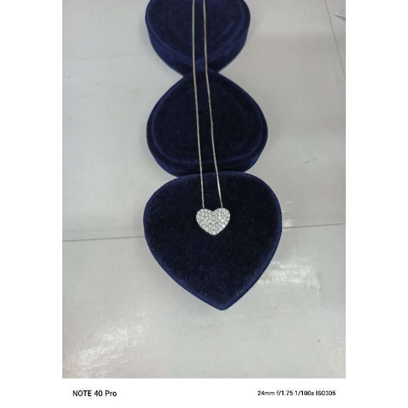 kalung cassandra liontin love full permata